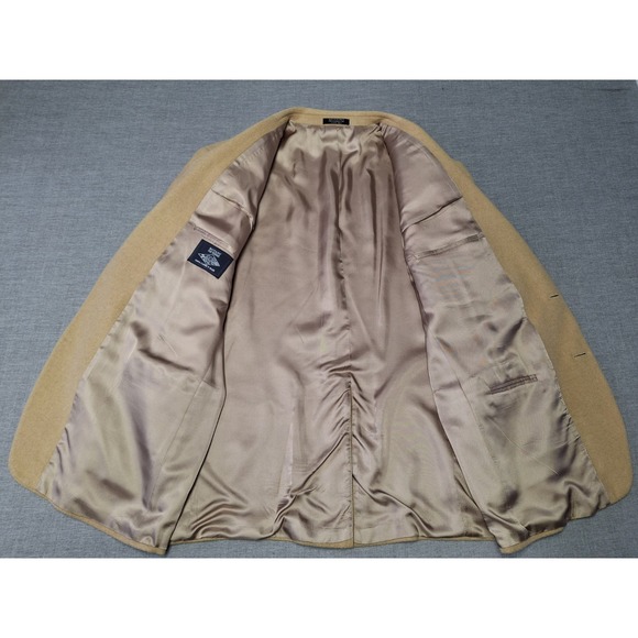 Botany 500 Camel Hair Blazer Mens 48R Long Tan 2 Button Notch Lapel USA - Picture 7 of 11